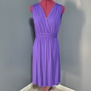 Spense Purple Sleeveless Midi Dress